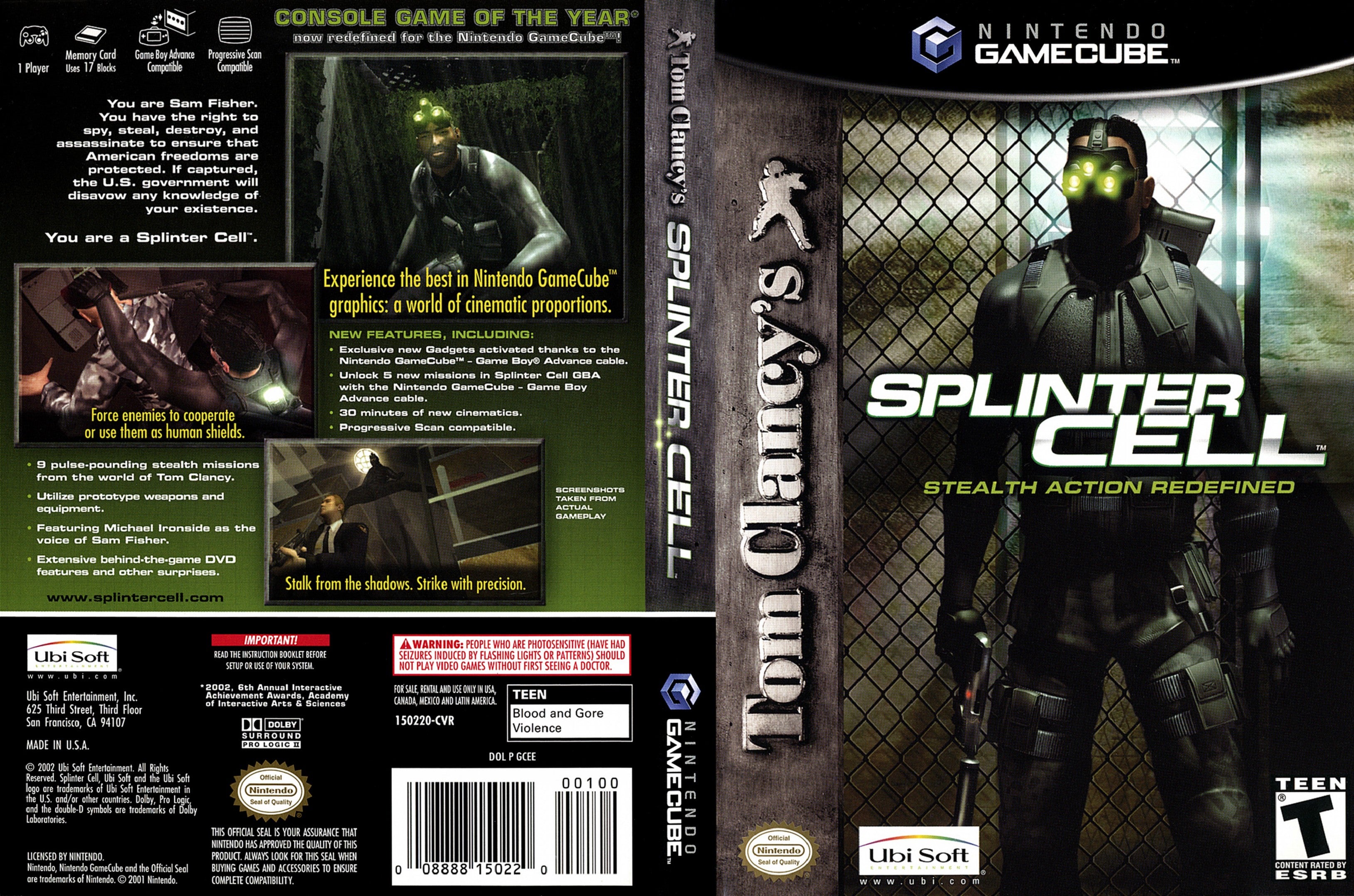 Gamecube Disc Splinter Cell Tom Clancy's Splinter Cell C Gamecube | Clarkade