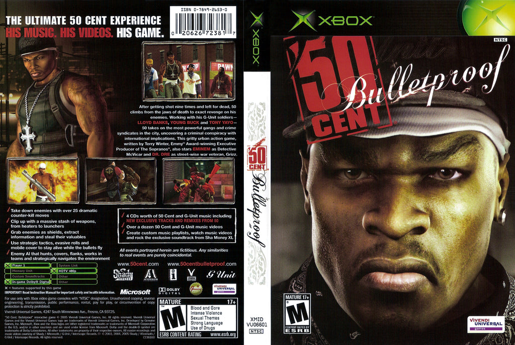 50 Cent Bulletproof C Xbox