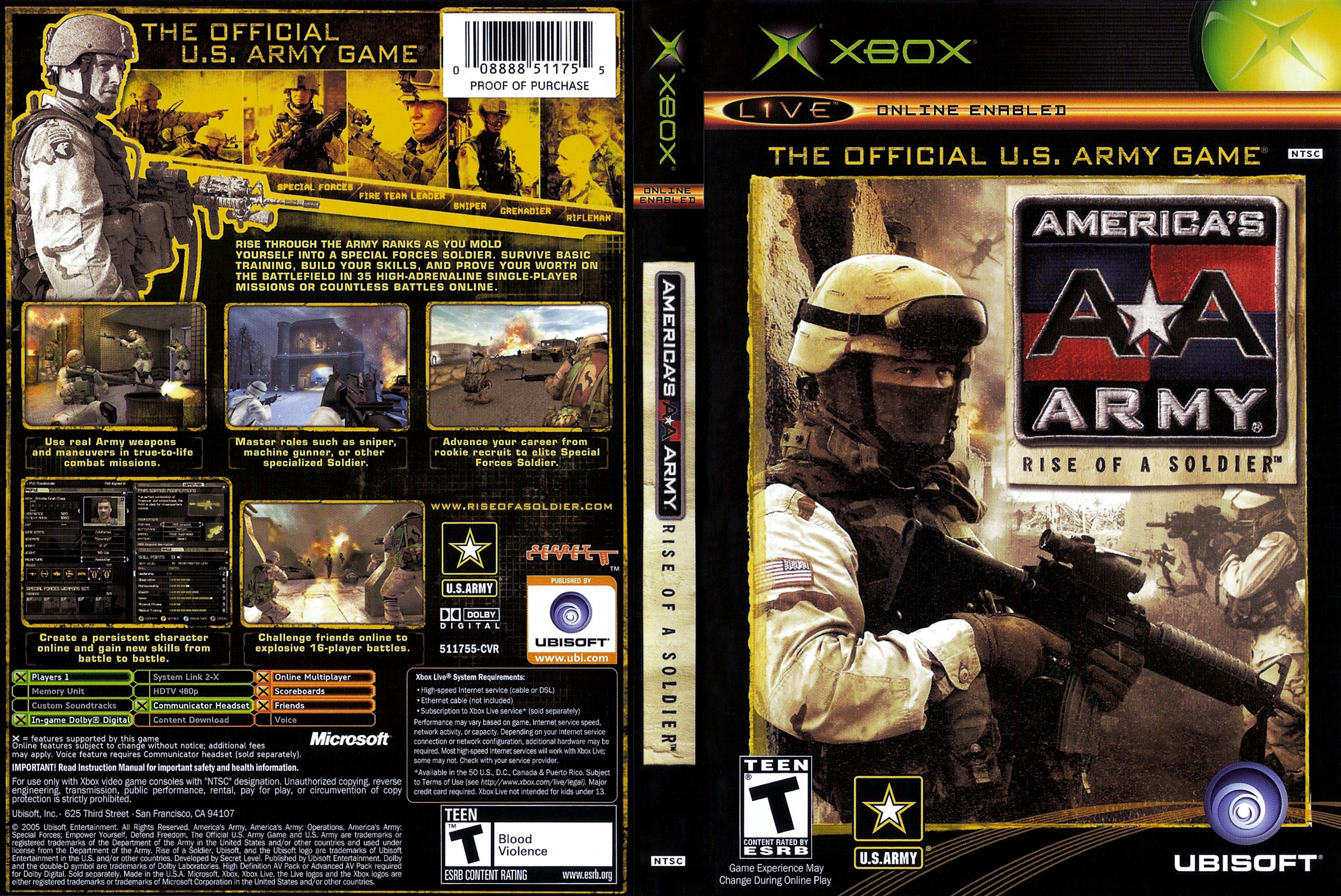 America's Army Rise of a Soldier Xbox