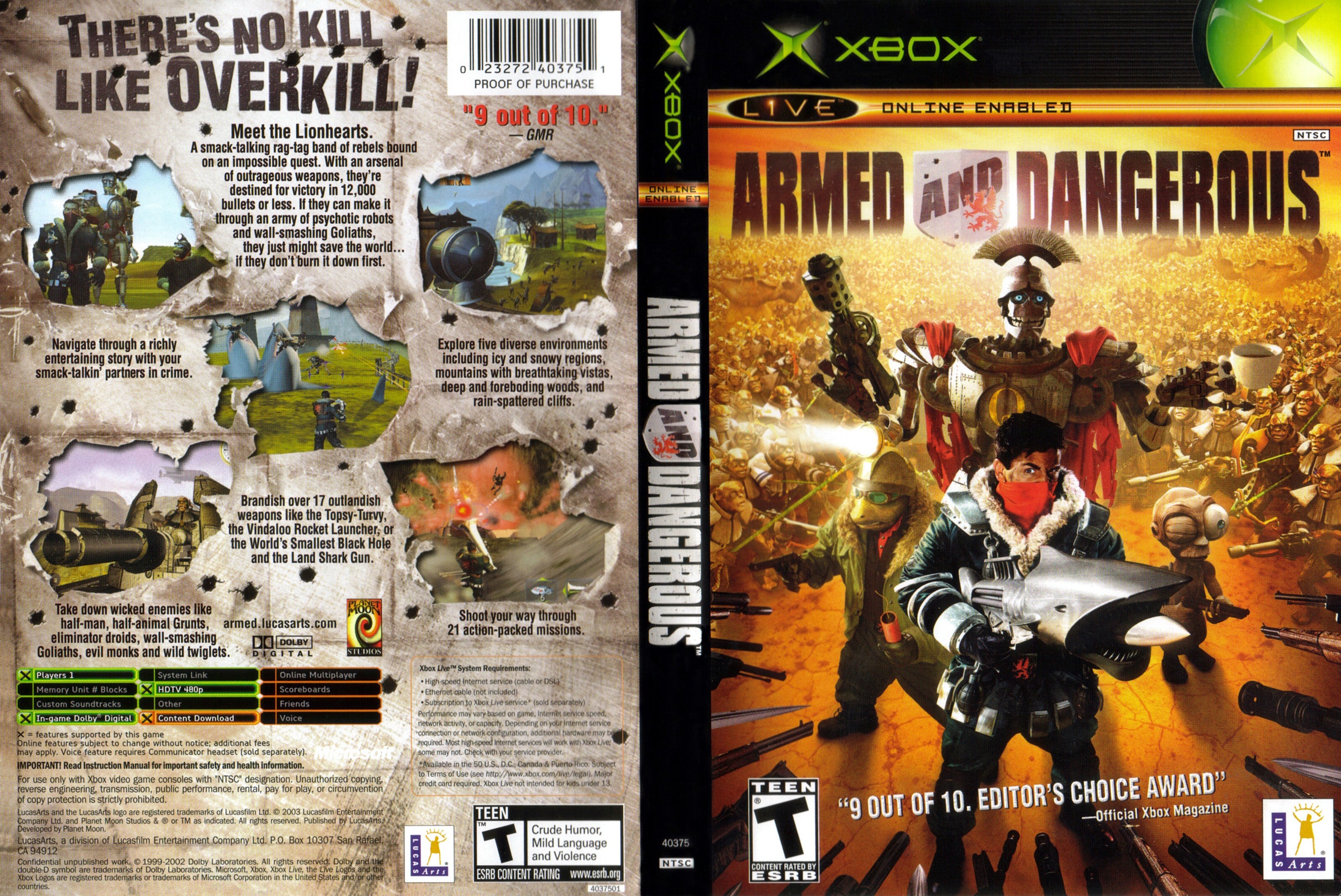 Armed and Dangerous N Xbox