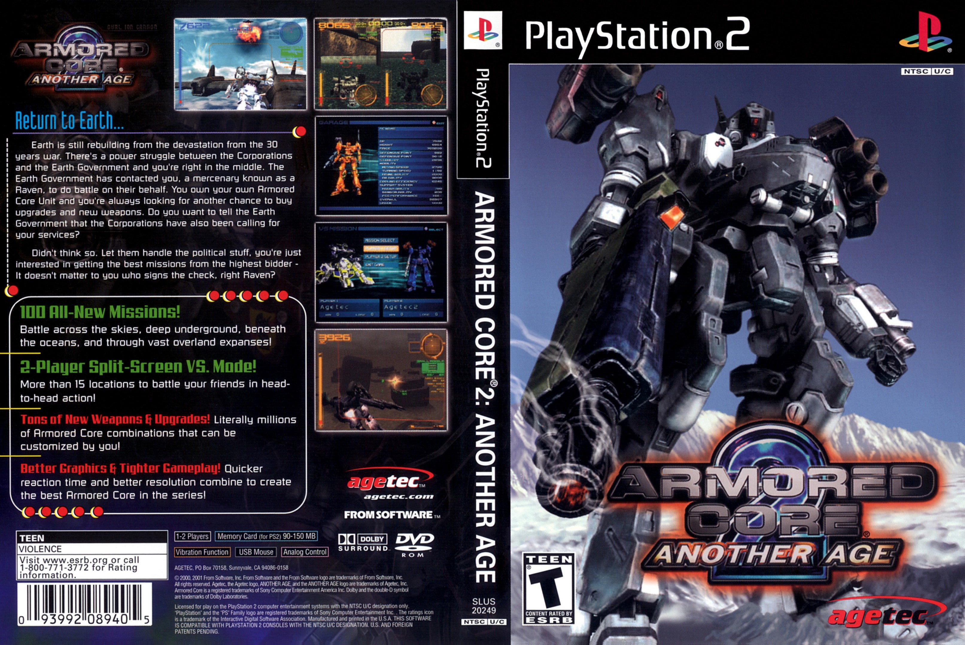  Armored Core 2: Another Age - Playstation 2 (Renewed) : Video  Games