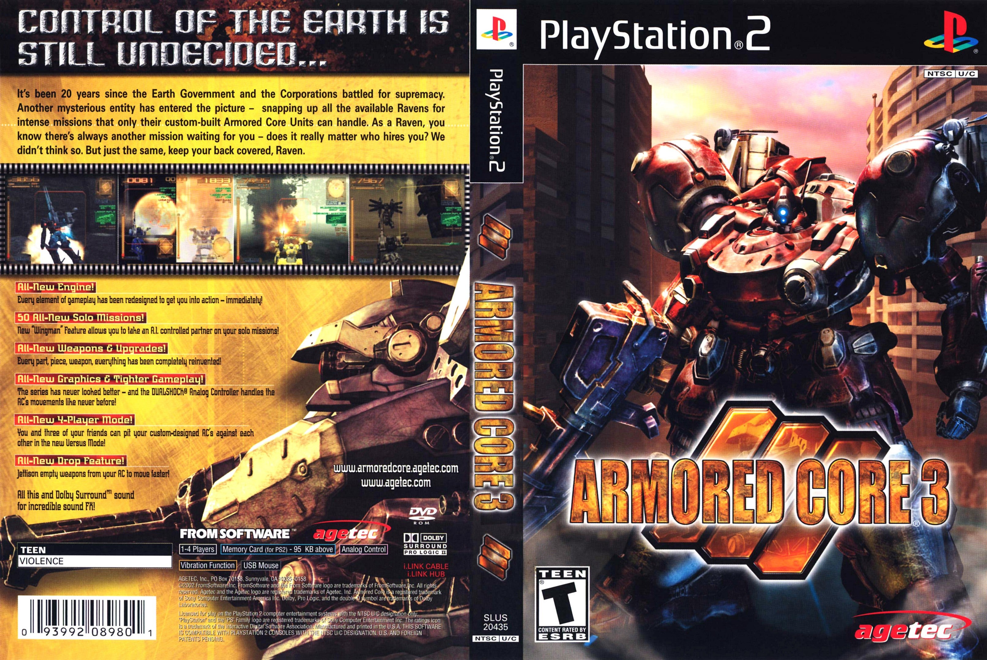Armored Core 3 PS2 Playstation 2 Game For Sale