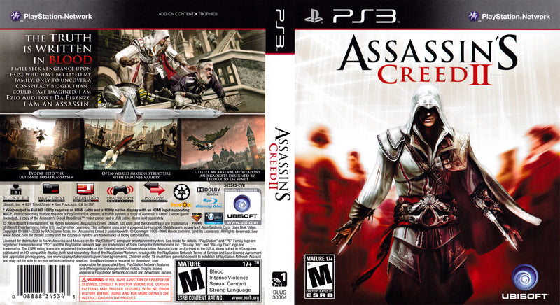 Assassin's Creed II (GOTY Edition)(Essentials) PS3 PAL BLES-00899