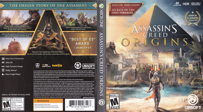 Assassin's Creed Origins on Xbox One, PS4, PC