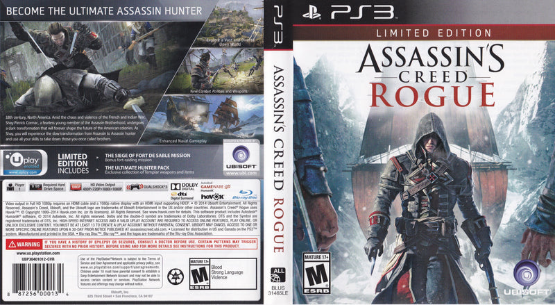 Игра Assassin's Creed: Rogue (ps3, Ps3 Games Discs Used