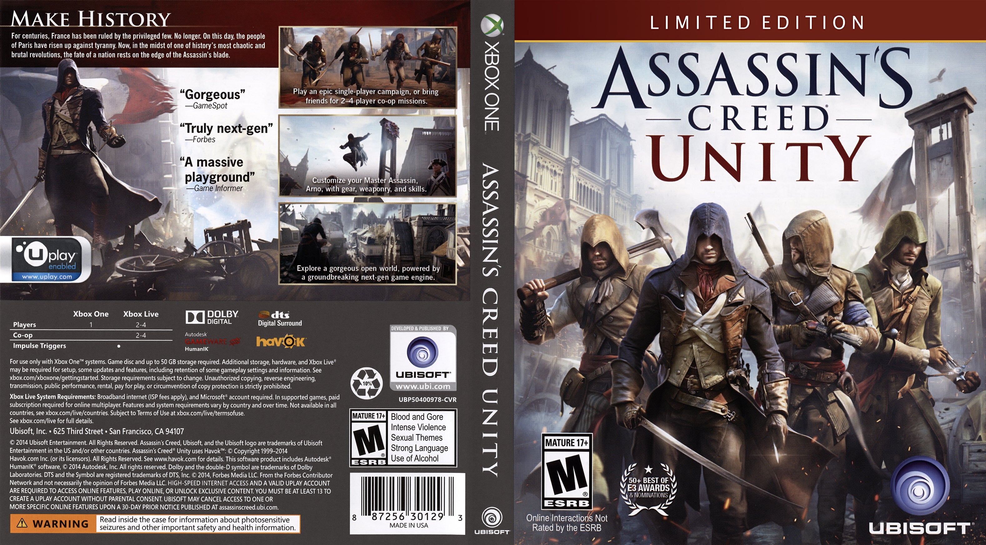 Assassin's Creed Unity Xbox One