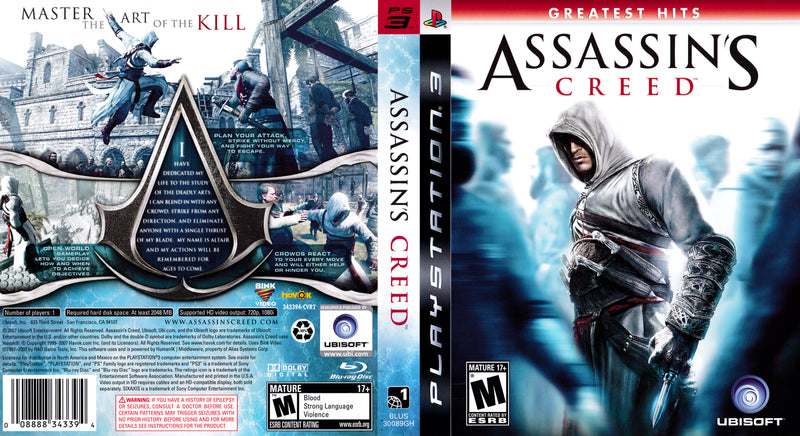 Assasssin's Creed 1 & 2 Compilation - PS3 - BLUEWAVES GAMES