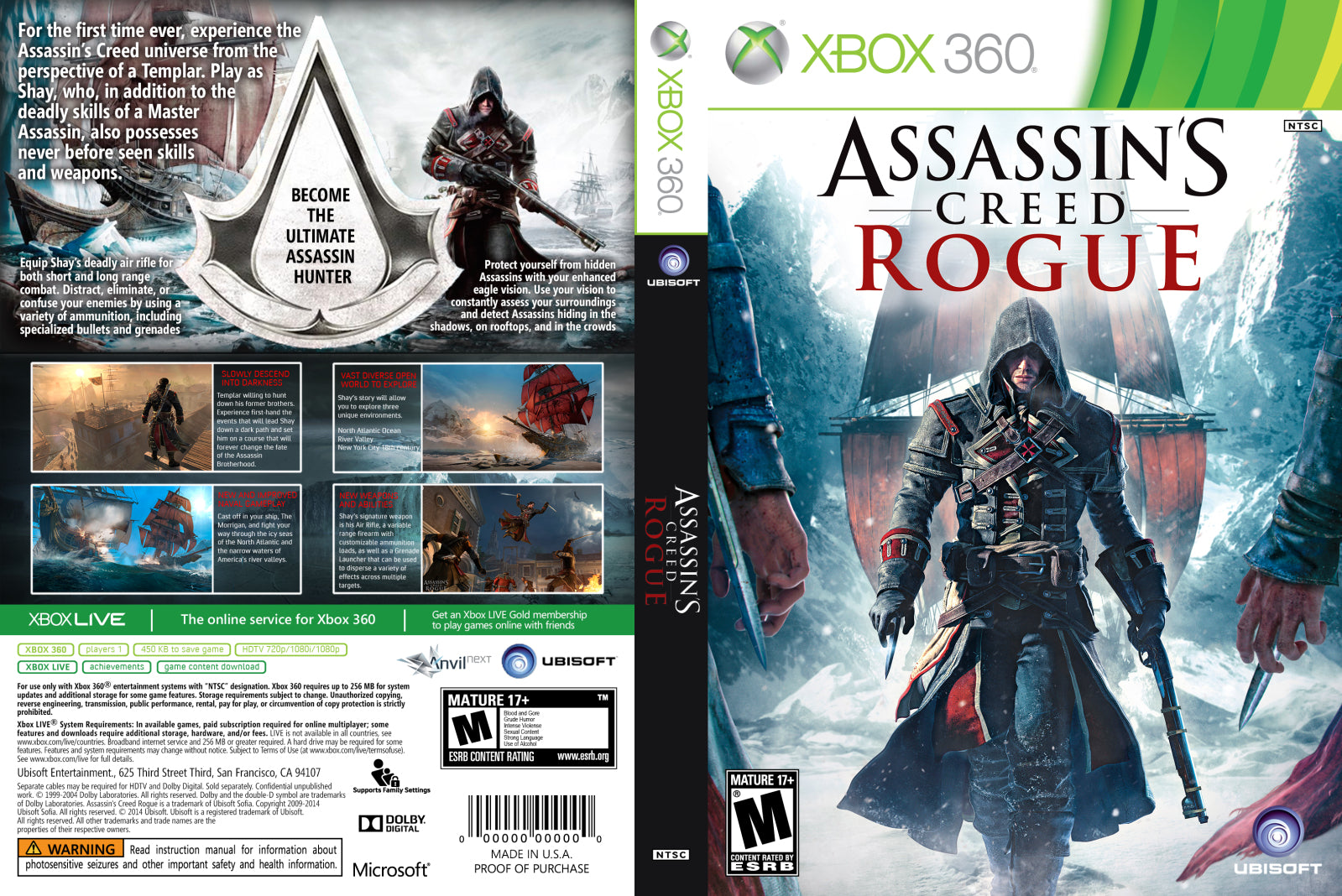 Opgewonden zijn waarom Gunst Assassin's Creed Rogue Xbox 360 | Clarkade