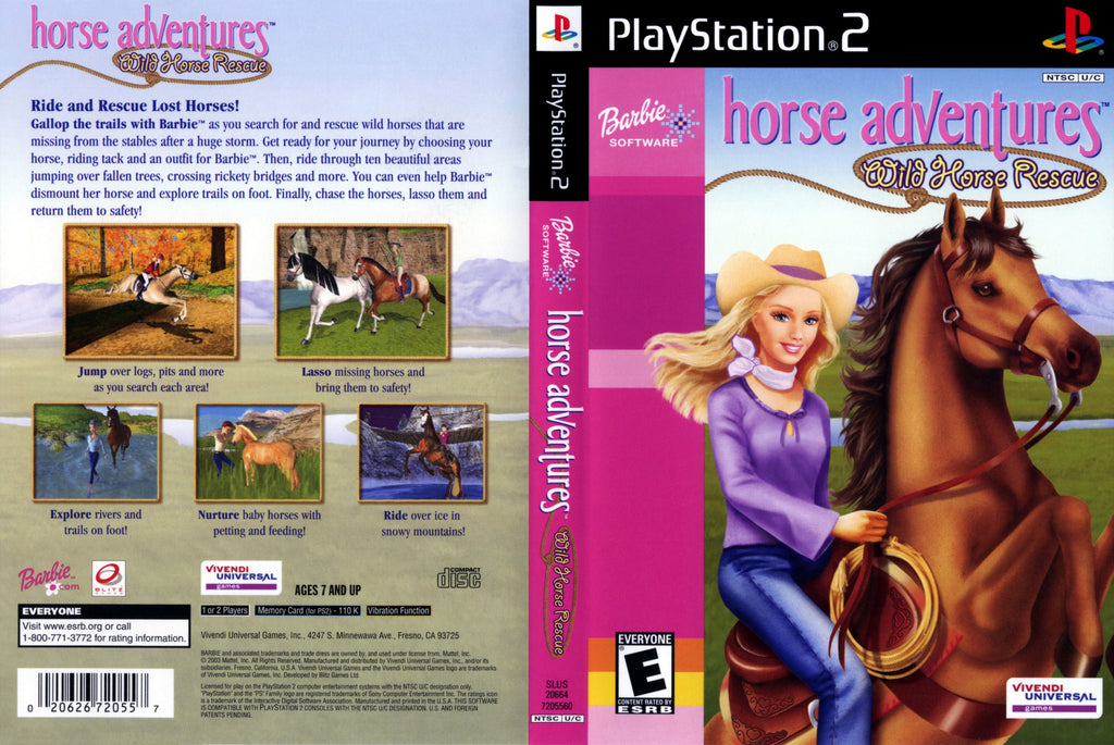 Barbie Horse Adventures Wild Horse Rescue C PS2
