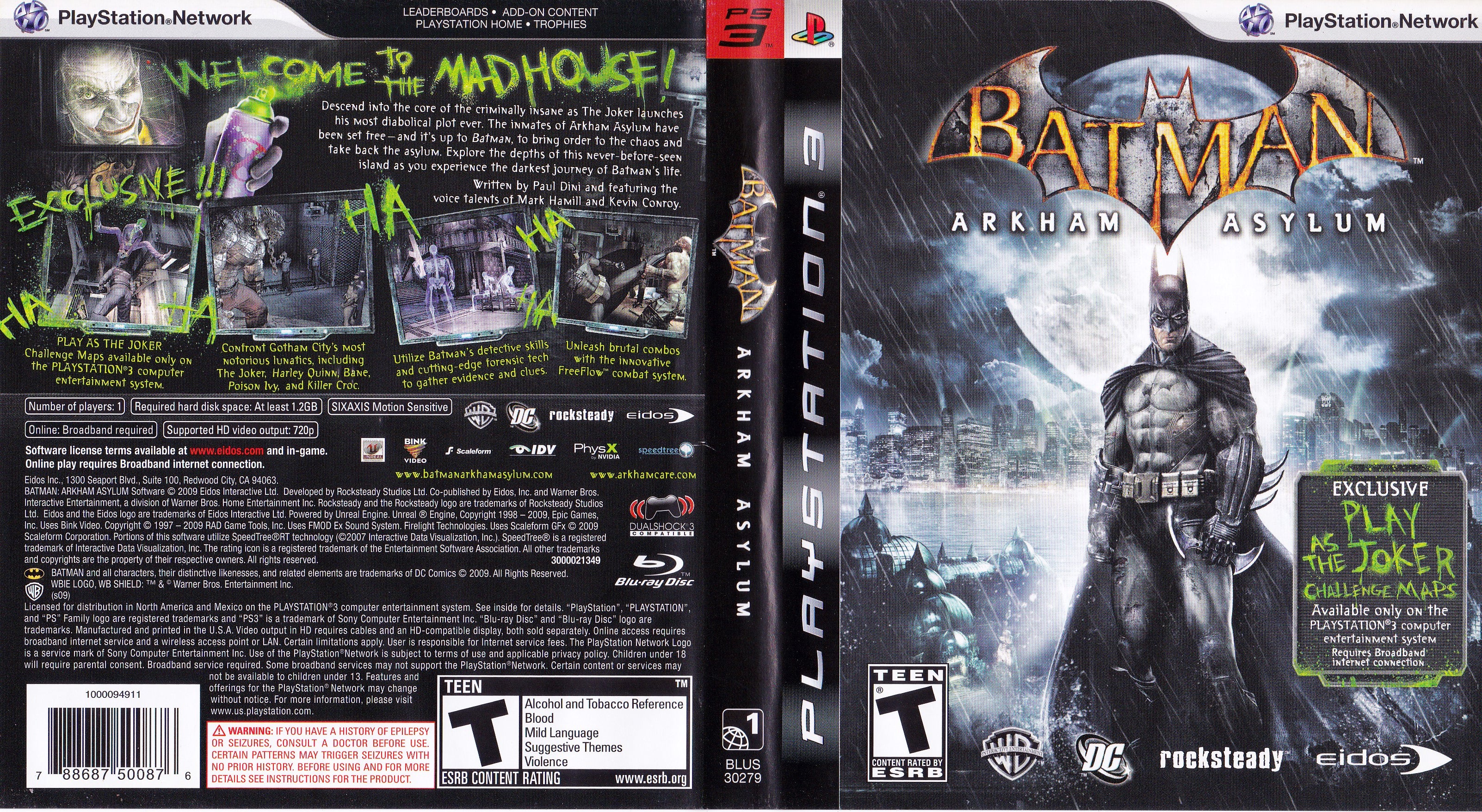 Batman Arkham Asylum Playstation 3 Ps3 Envío Inmediato! | Meses sin interés Batman Arkham Asylum Playstation 3 Ps3 Envío Inmediato! | Meses sin interés