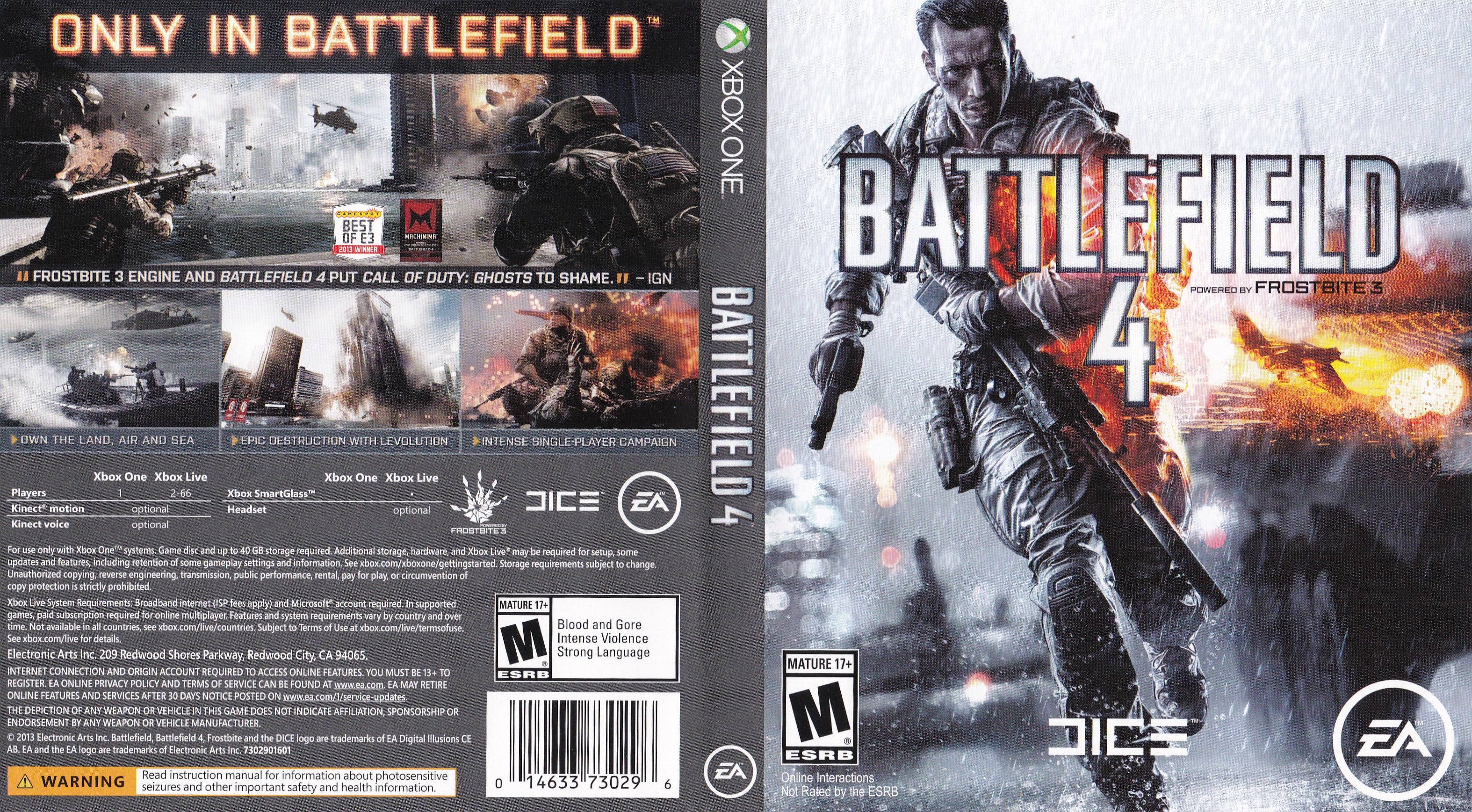Bf 4 Battlefield 4 Cover Xbox One