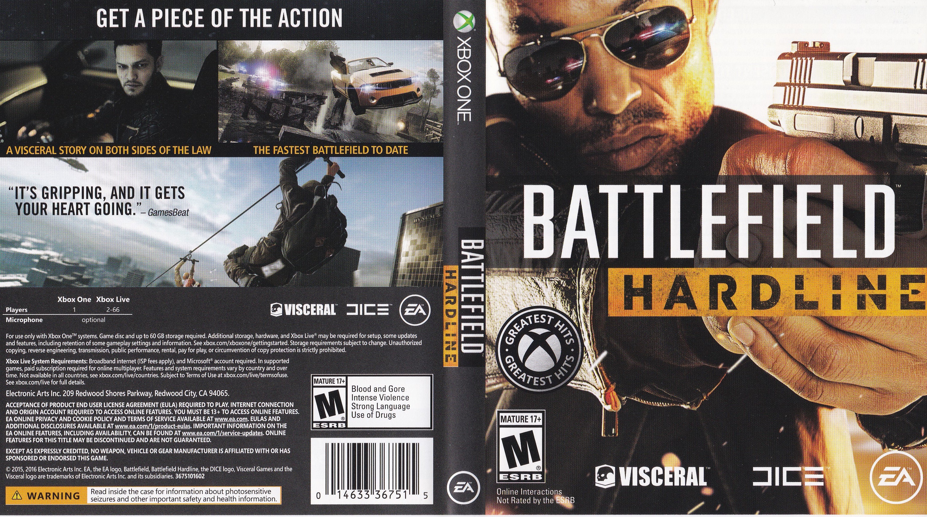 Battlefield Hardline Cover Xbox One