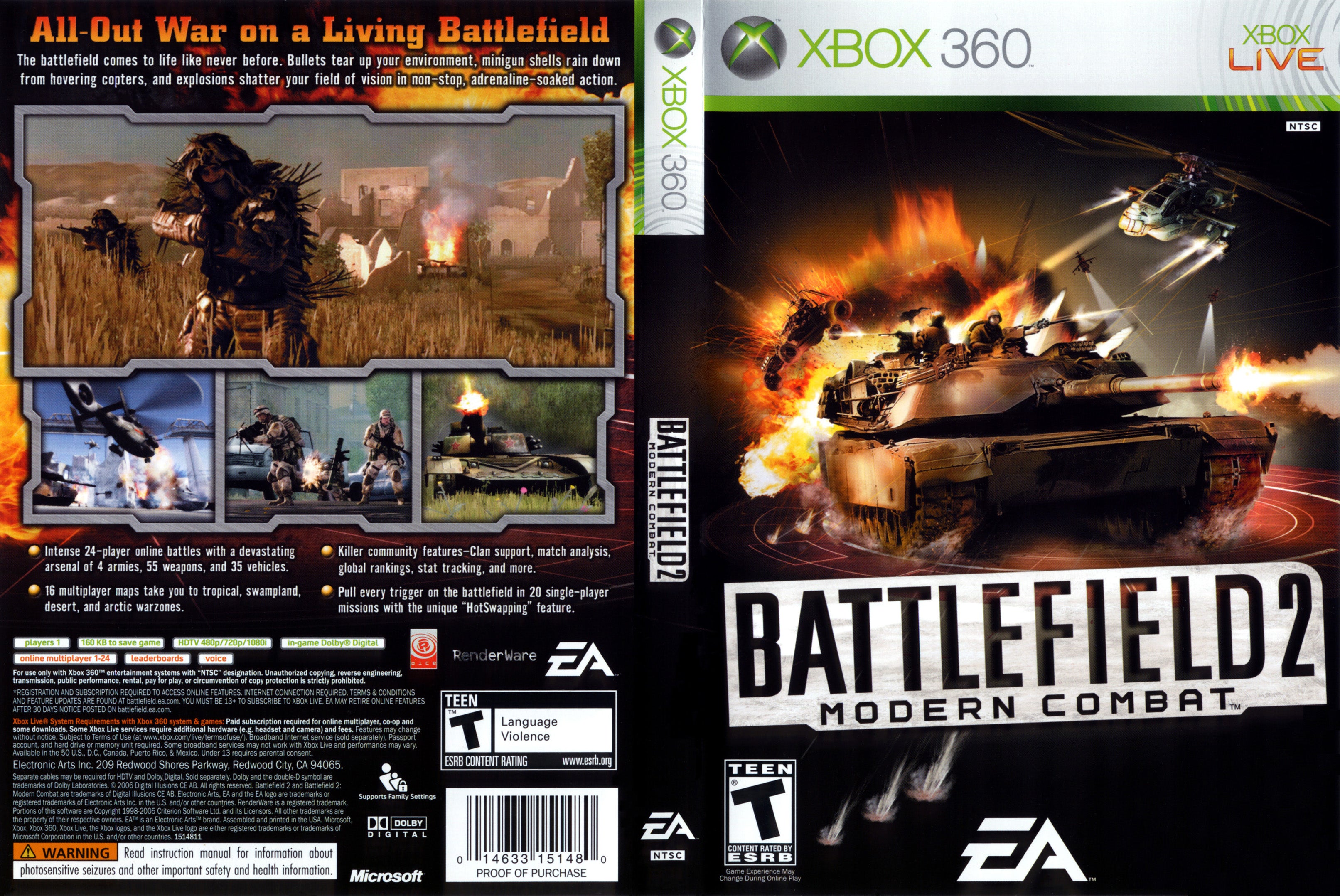 Battlefield 2 Modern Combat Xbox 360