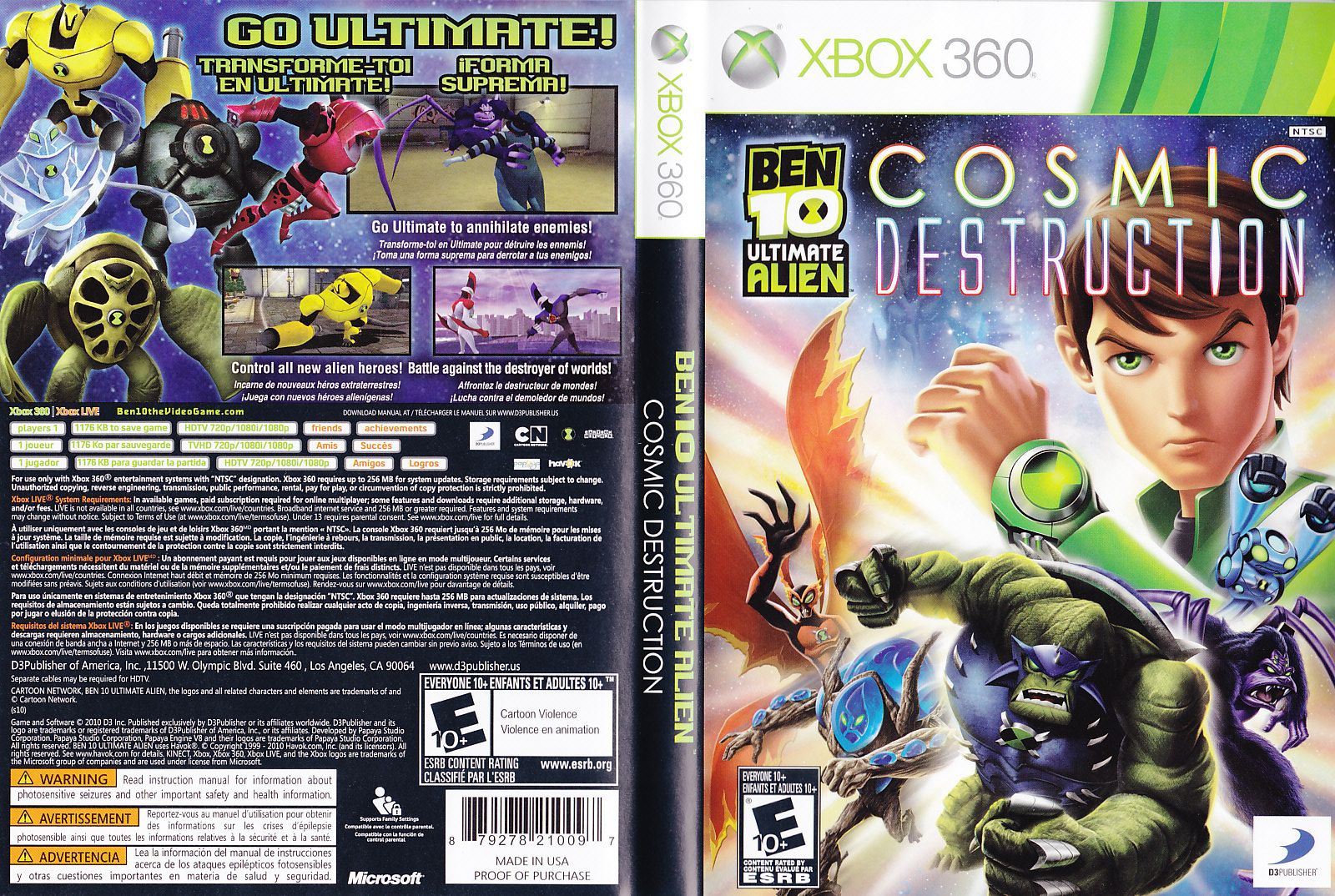 Ben 10 Ultimate Alien Cosmic Destruction Xbox 360