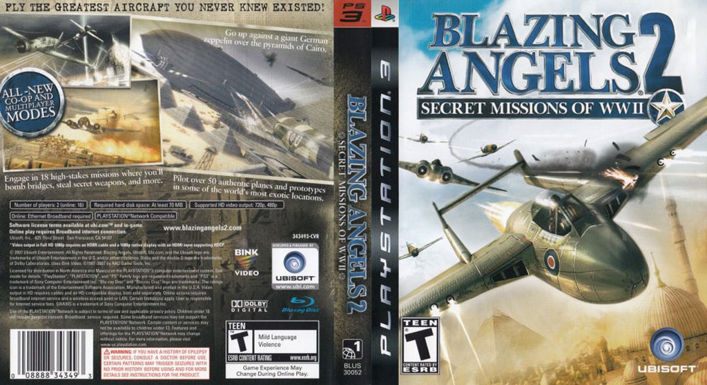 Blazing Angels 2 Secret Missions of WWII PS3