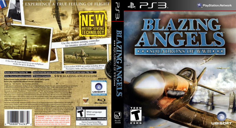 Jogo Blazing Angels Squadrons Of WWII para Playstation 3