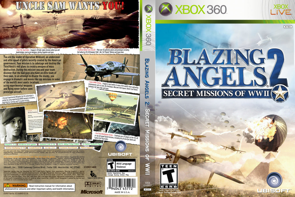 Blazing Angels 2 Secret Missions Of WWII Xbox 360