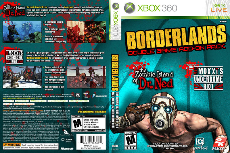 Jogo Xbox 360 Borderlands + Double Game Add-on Pack - 2K Games