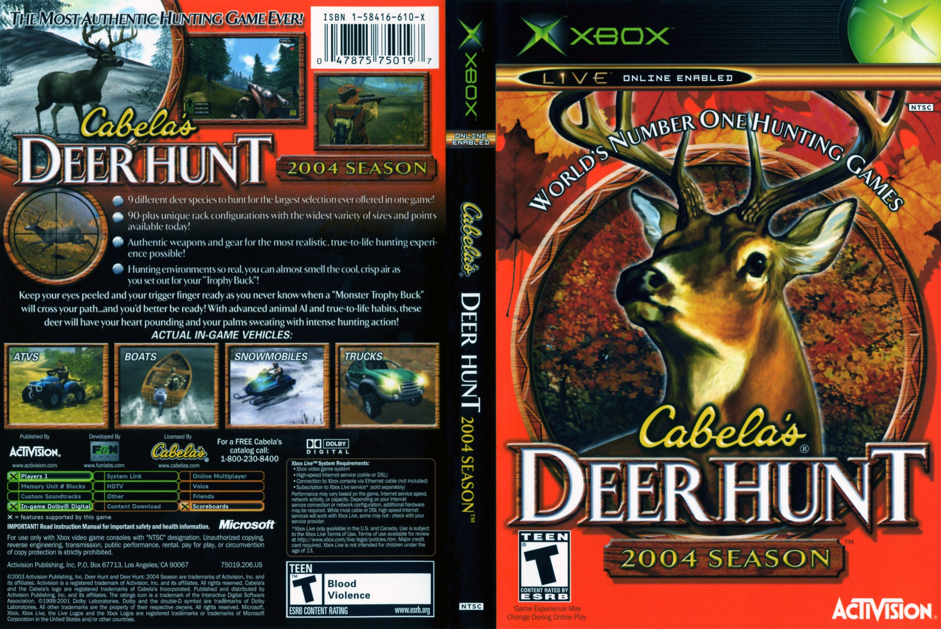 Cabela's Deer Hunt 2004 Season Xbox