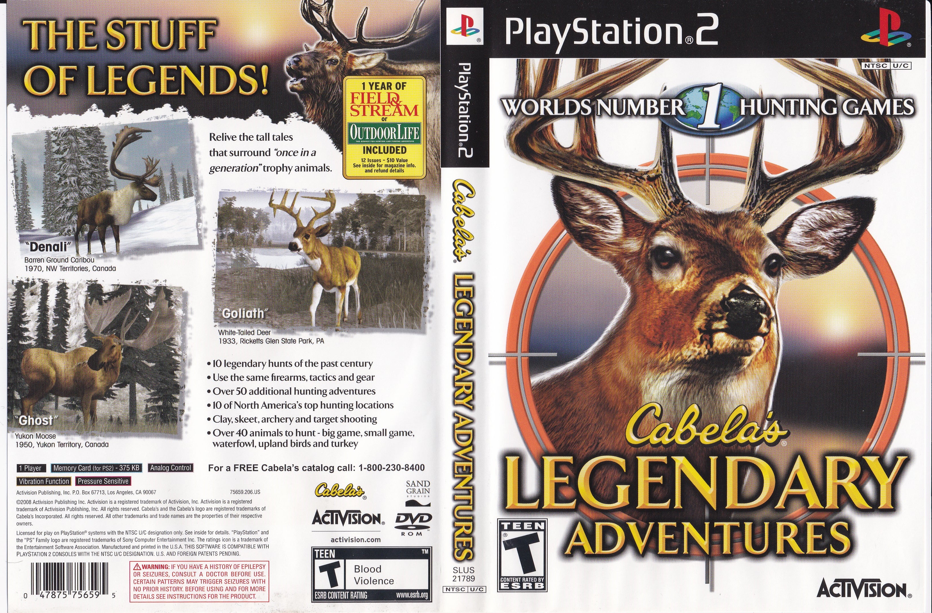 Cabela's Legendary Adventures PS2