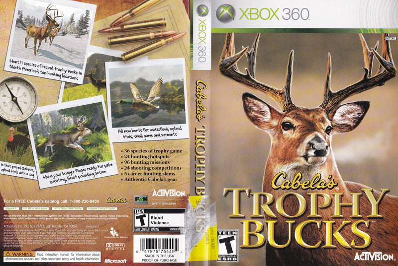 CABELAS TROPHY BUCKS – XBOX 360 RGH (USA)