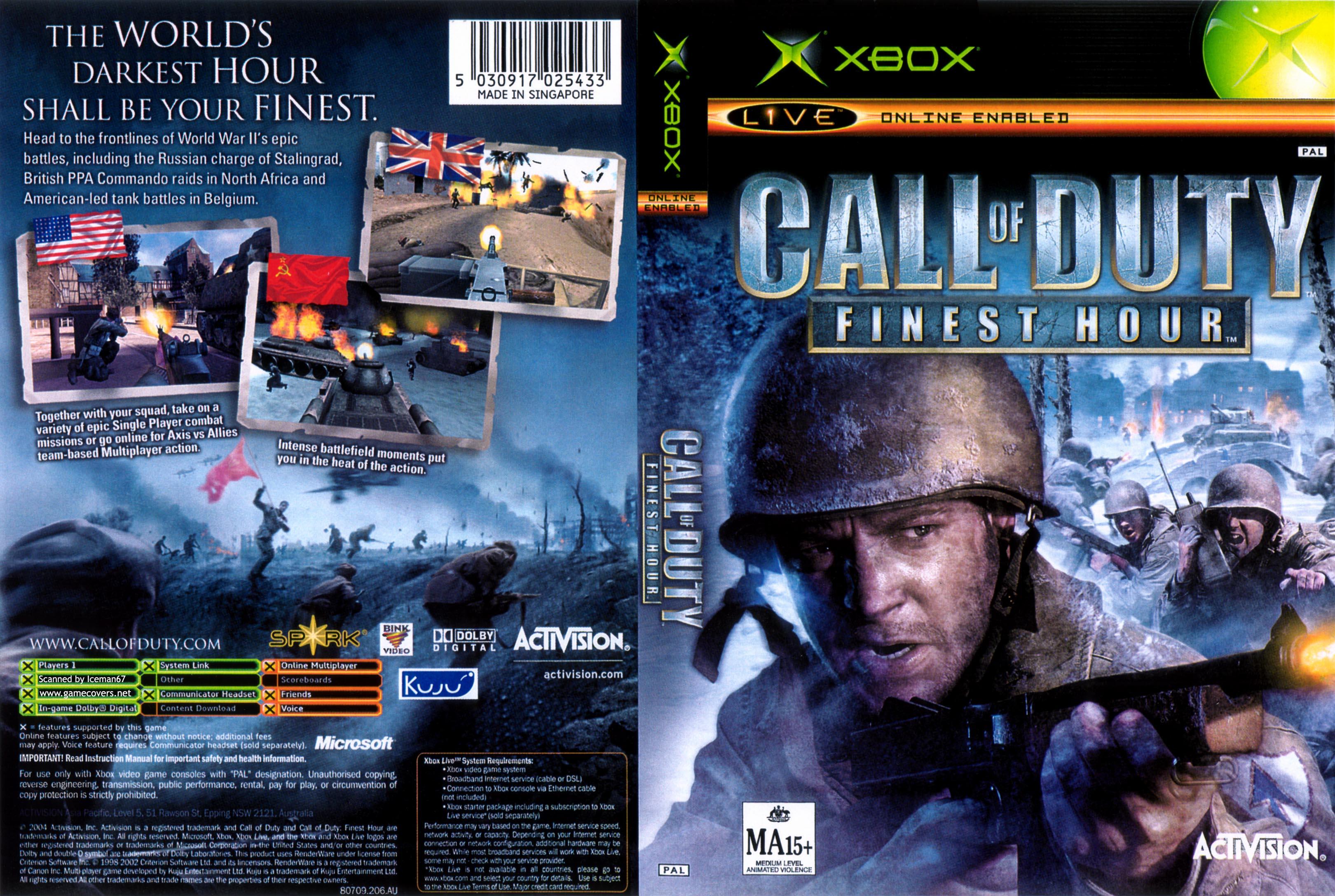 Call Of Duty Finest Hour Xbox