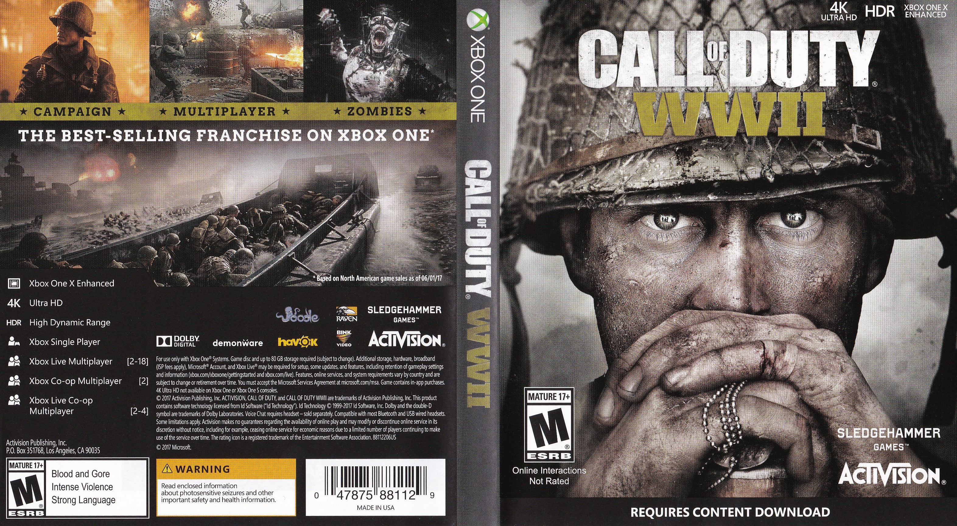  Call of Duty: WWII (Xbox One) : Video Games