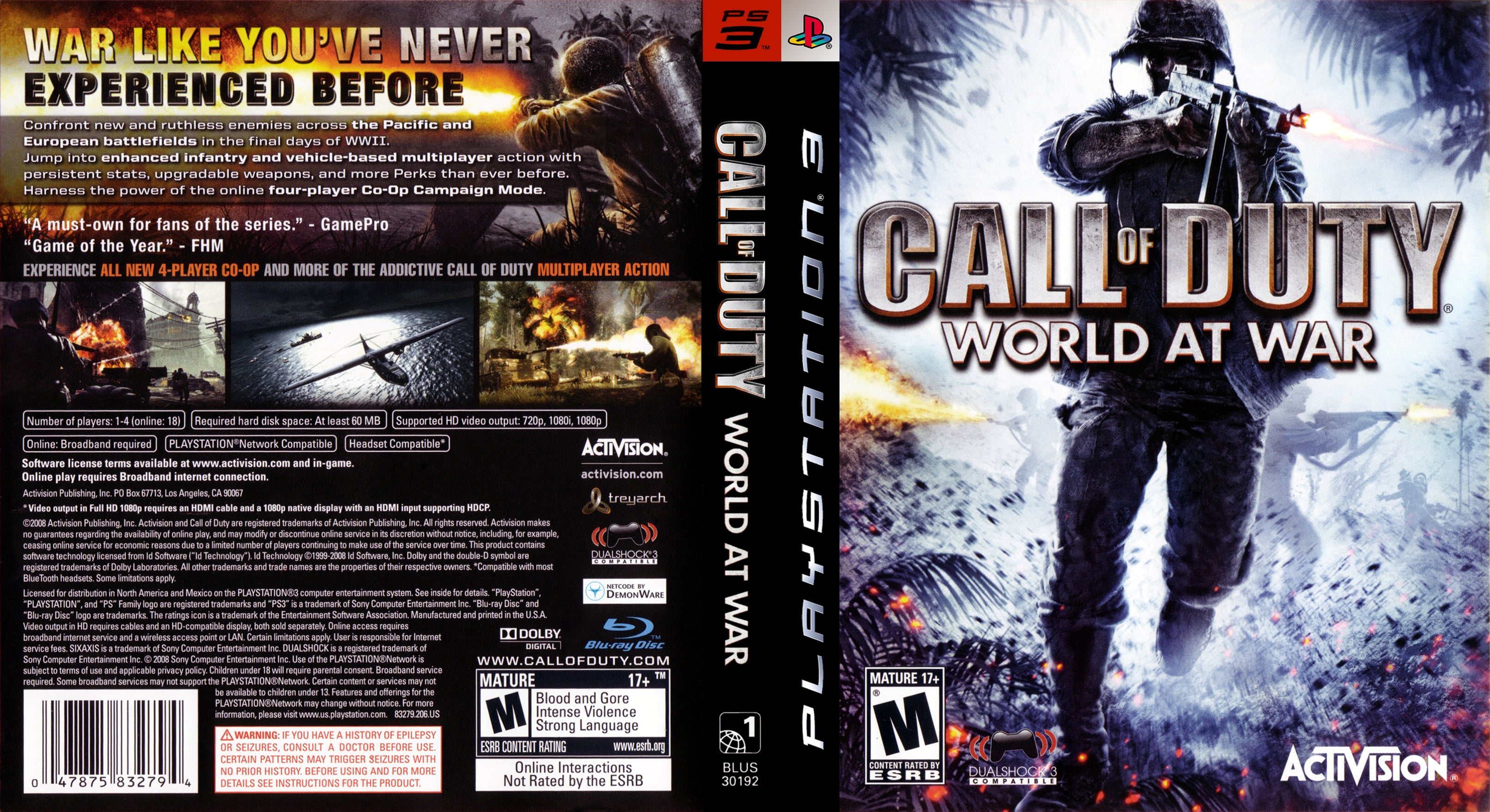 Call Of Duty World At War PS3 Game For Sale