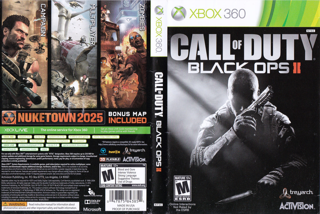 Call Of Duty Black Ops II Xbox 360