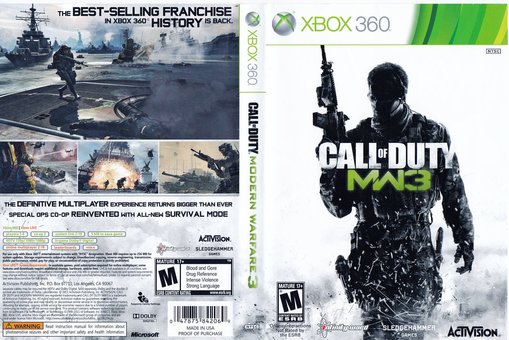 Call Of Duty Modern Warfare 3 Xbox 360