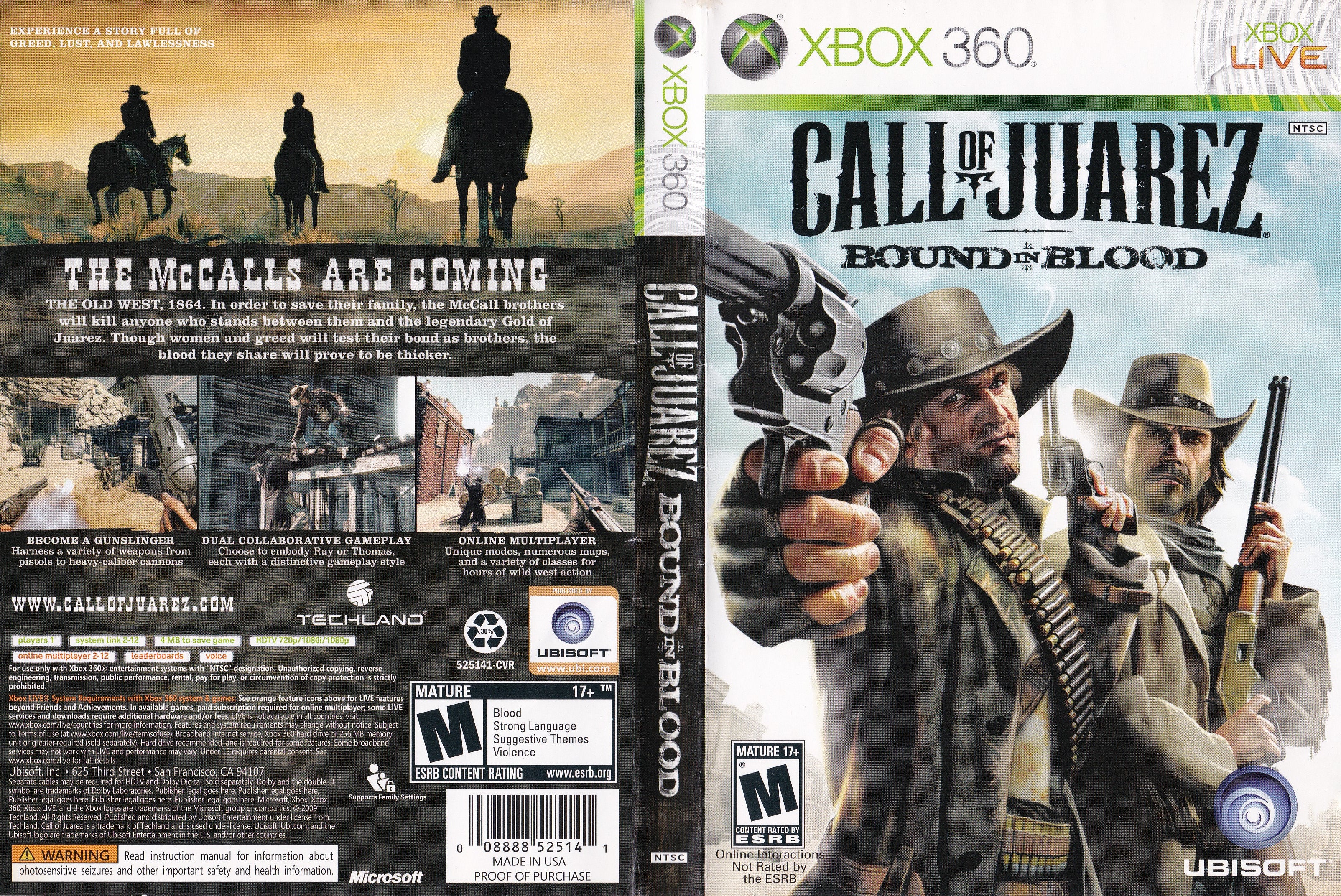 Call of Juarez Bound in Blood Xbox 360