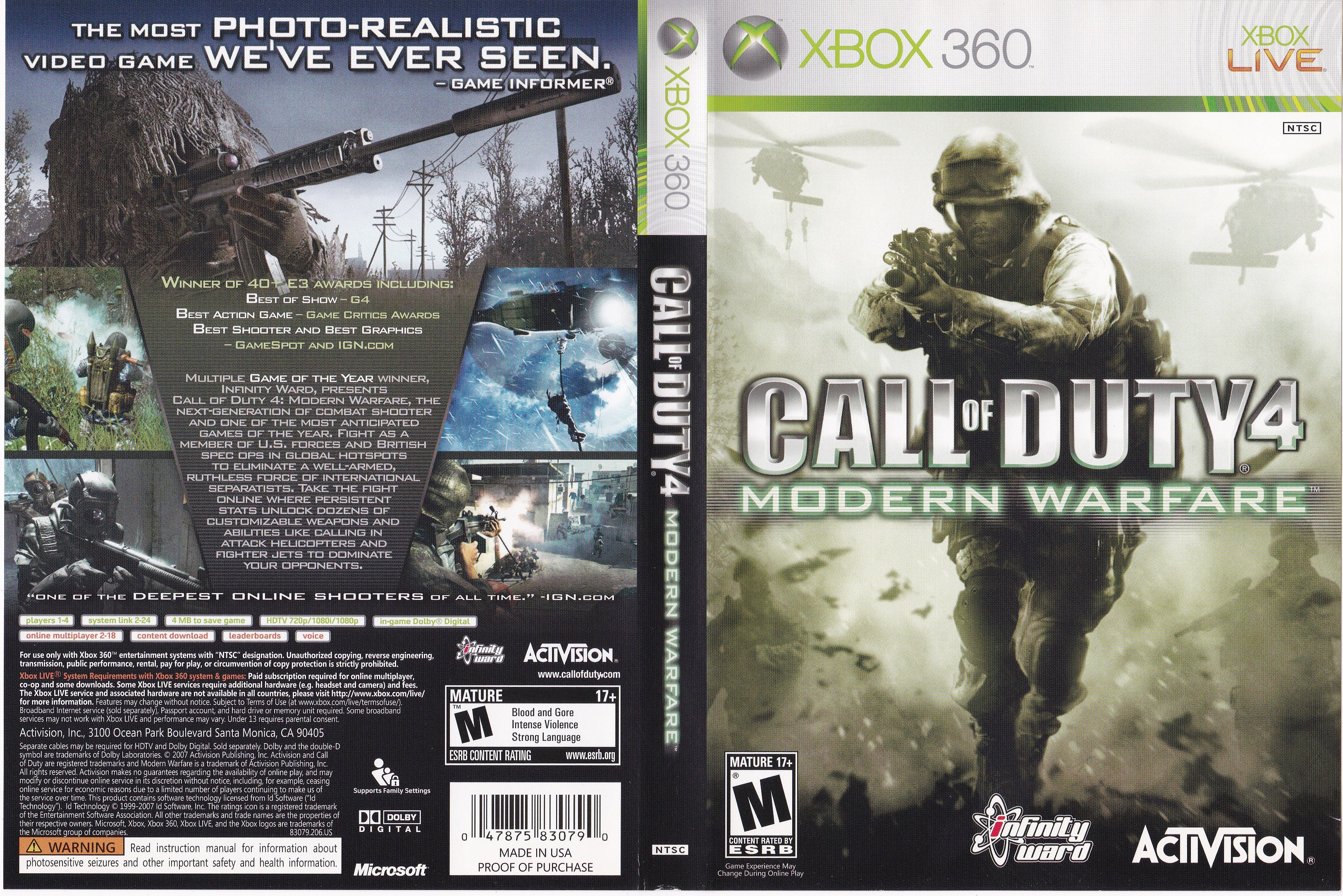 Call Of Duty 4 Modern Warfare Xbox 360