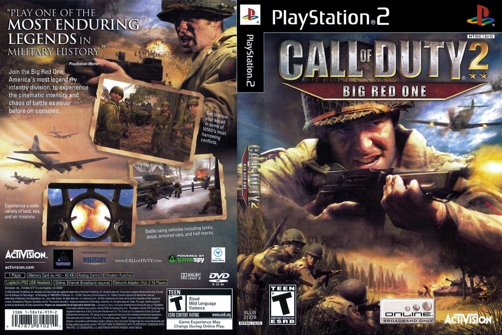 Call Of Duty 2 Big Red One C BL PS2