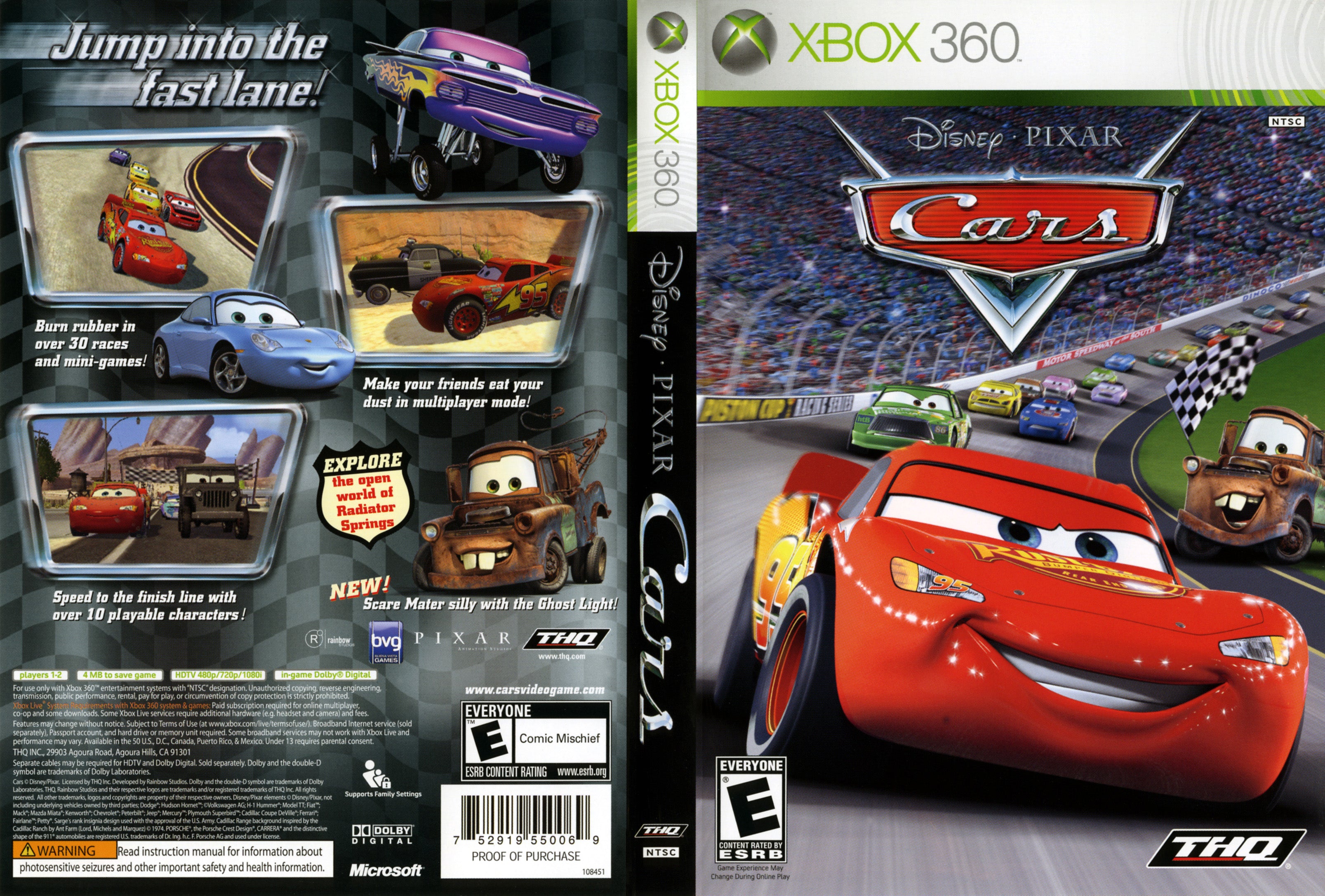 Jogo Carros 1 Xbox 360