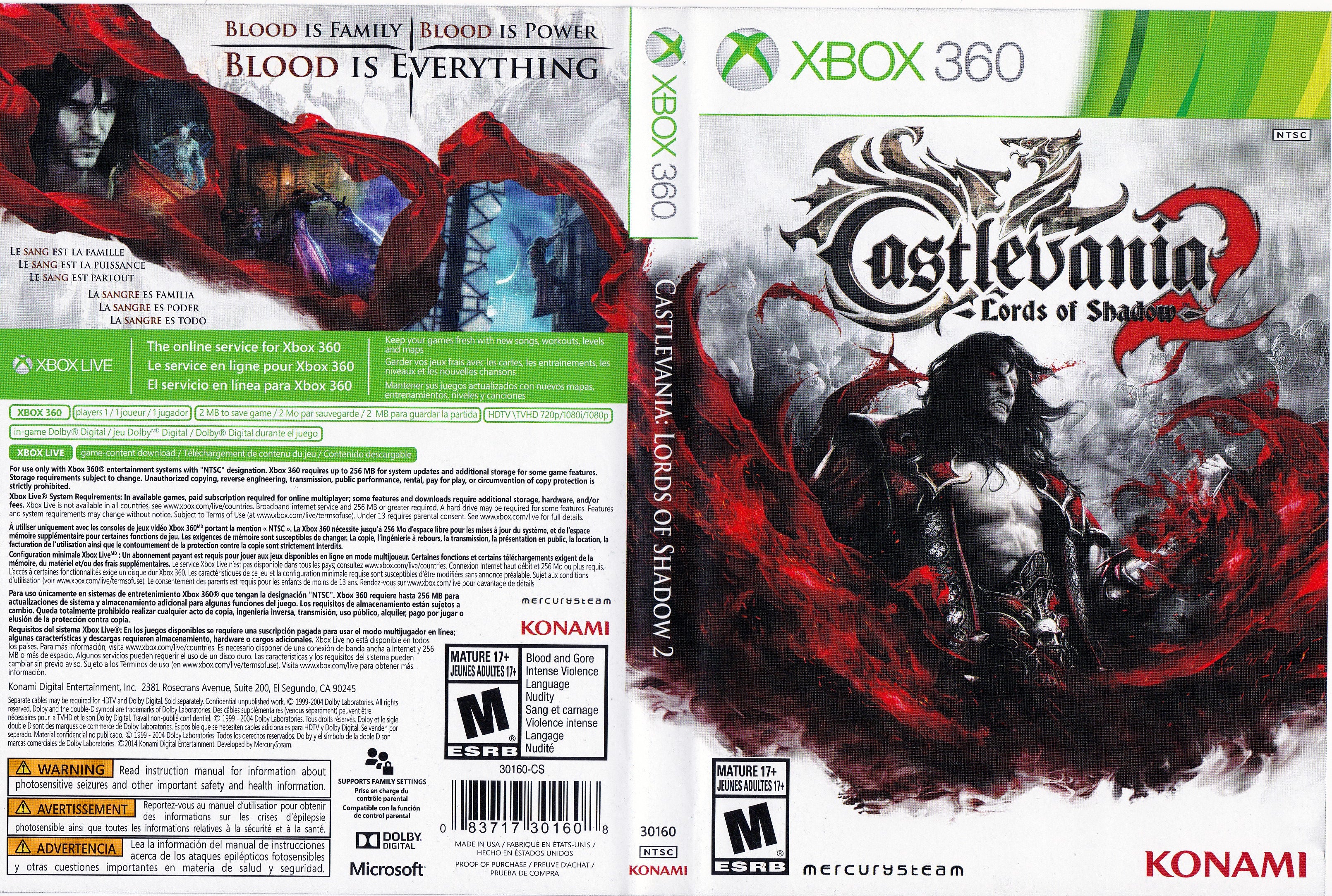 Castlevania Lords Of Shadow 2 Xbox 360