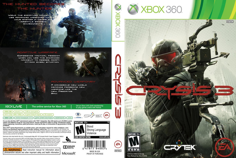 Jogo Crysis 3 Hunter Edition Xbox 360 e Xbox One na Americanas