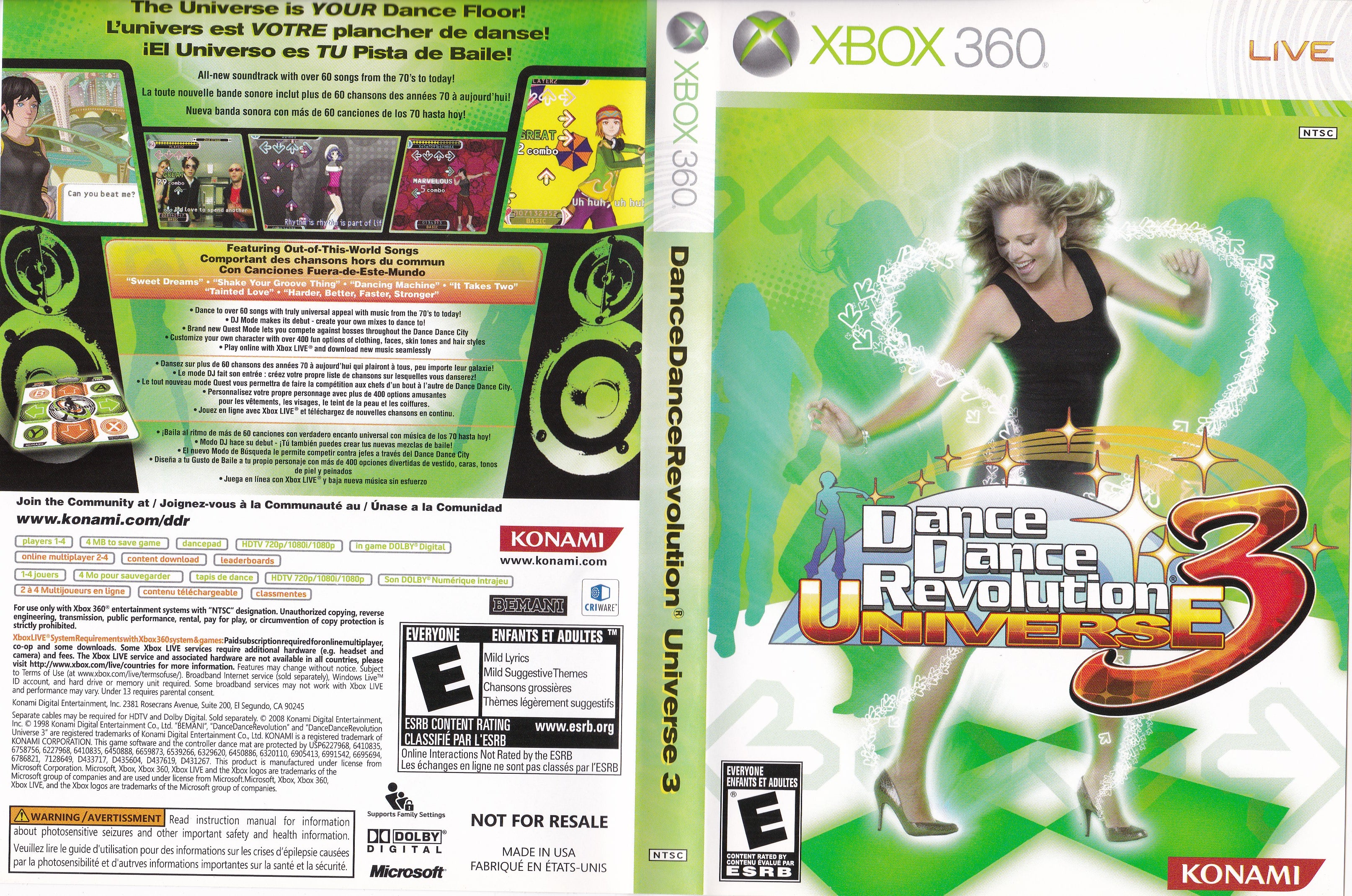 Dance Dance Revolution Universe 3 Xbox 360