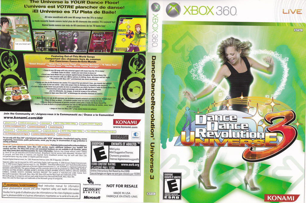 Dance Dance Revolution Universe 3 Xbox 360