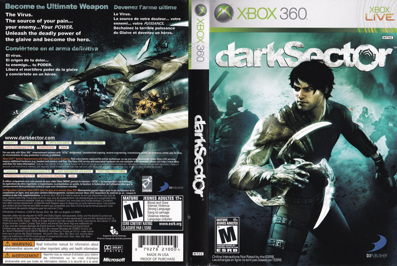 Oferta, Se Vende Dark Sector Xbox 360 | Cuotas sin interés Oferta, Se Vende Dark Sector Xbox 360 | Cuotas sin interés