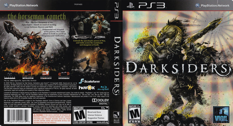 Jogo Ps3 Original Conservado Dark Siders