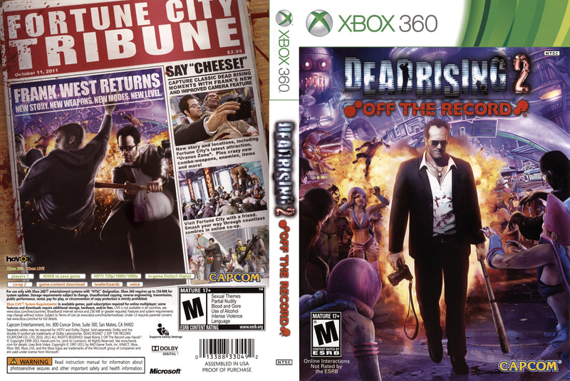 Dead Rising 2 Off The Record - Jogo xbox 360 Mídia Física em Promoção na  Americanas