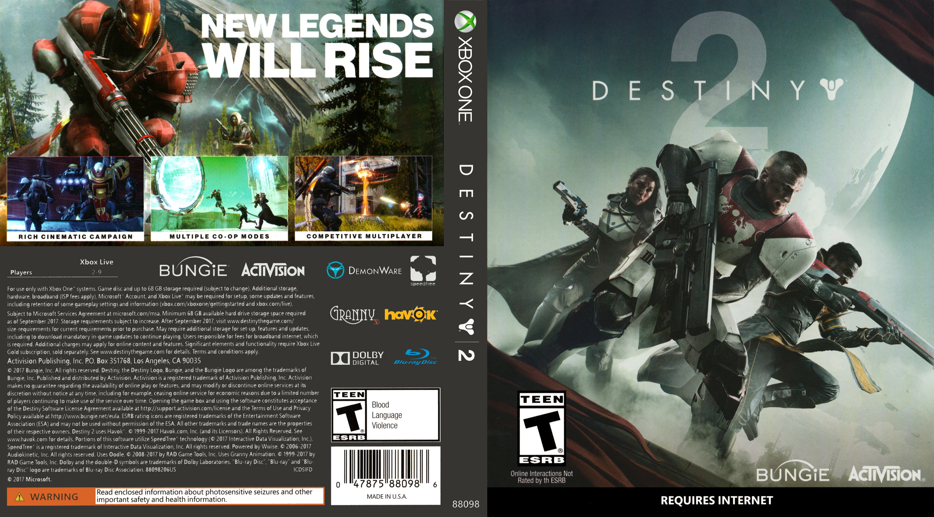 Destiny Uk Box Destiny Xbox One Box