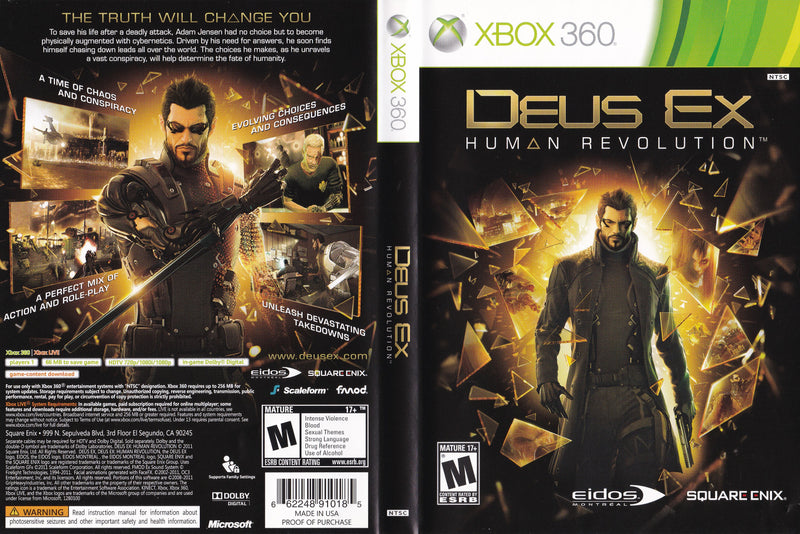 Jeux Vidéo Deus Ex Human Revolution Edition Collector X Box 360 000221737 Jeux Vidéo Deus Ex Human Revolution Edition Collector X Box 360 000221737