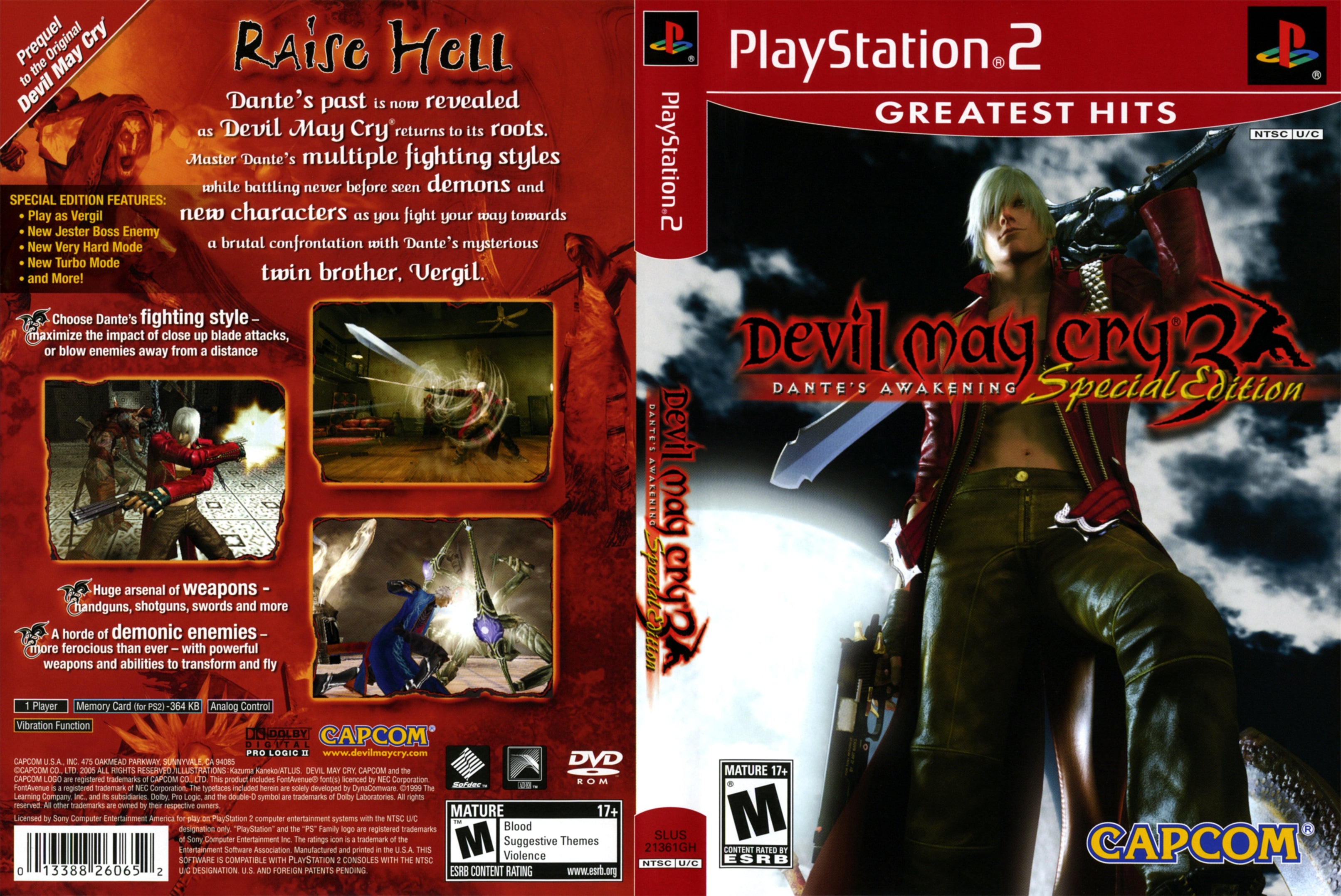 DEVIL MAY CRY 3 DANTE'S AWAKENING SPECIAL EDITION - PS2