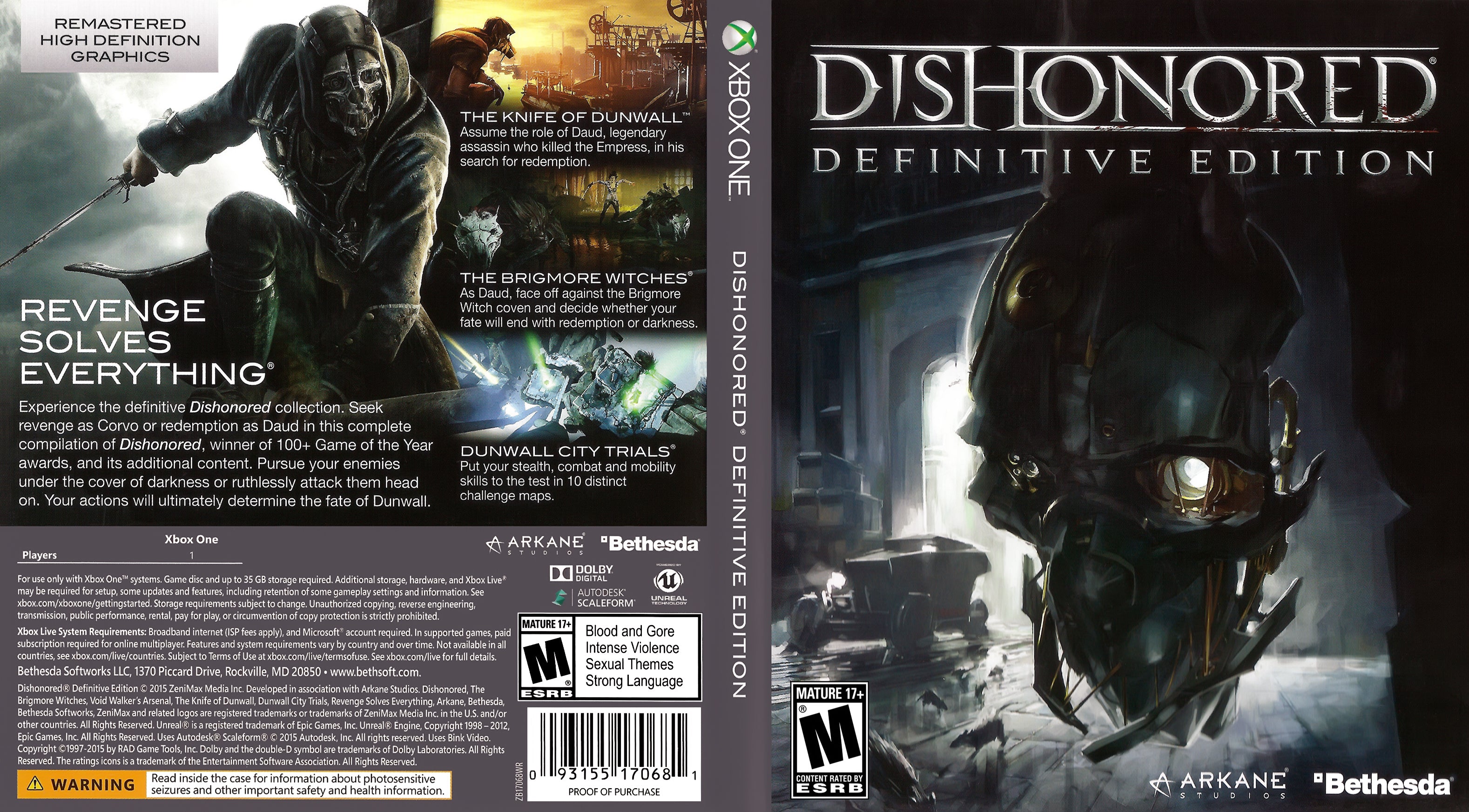 Dishonored Definitive Edition Xbox One