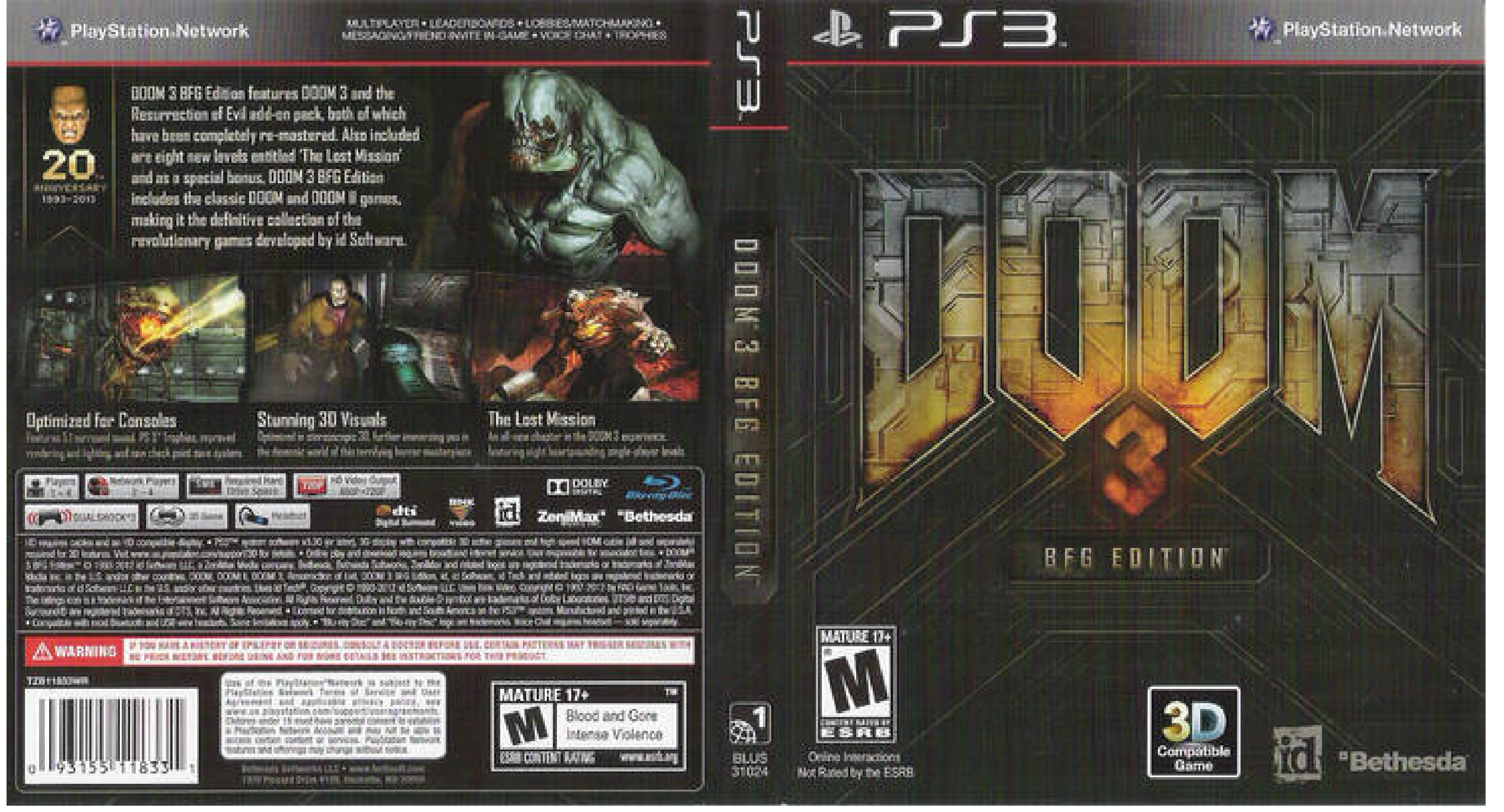 Код игры doom. Doom 3 BFG Edition ps3 обложка. Диск Classic Doom 3. Doom 3 обложка диска.