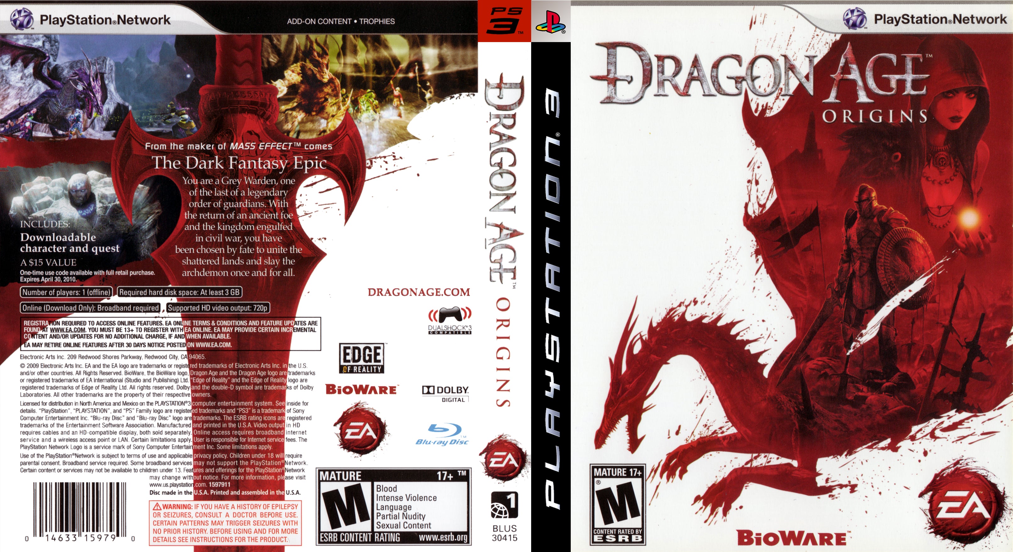 Dragon Age Origins PS3
