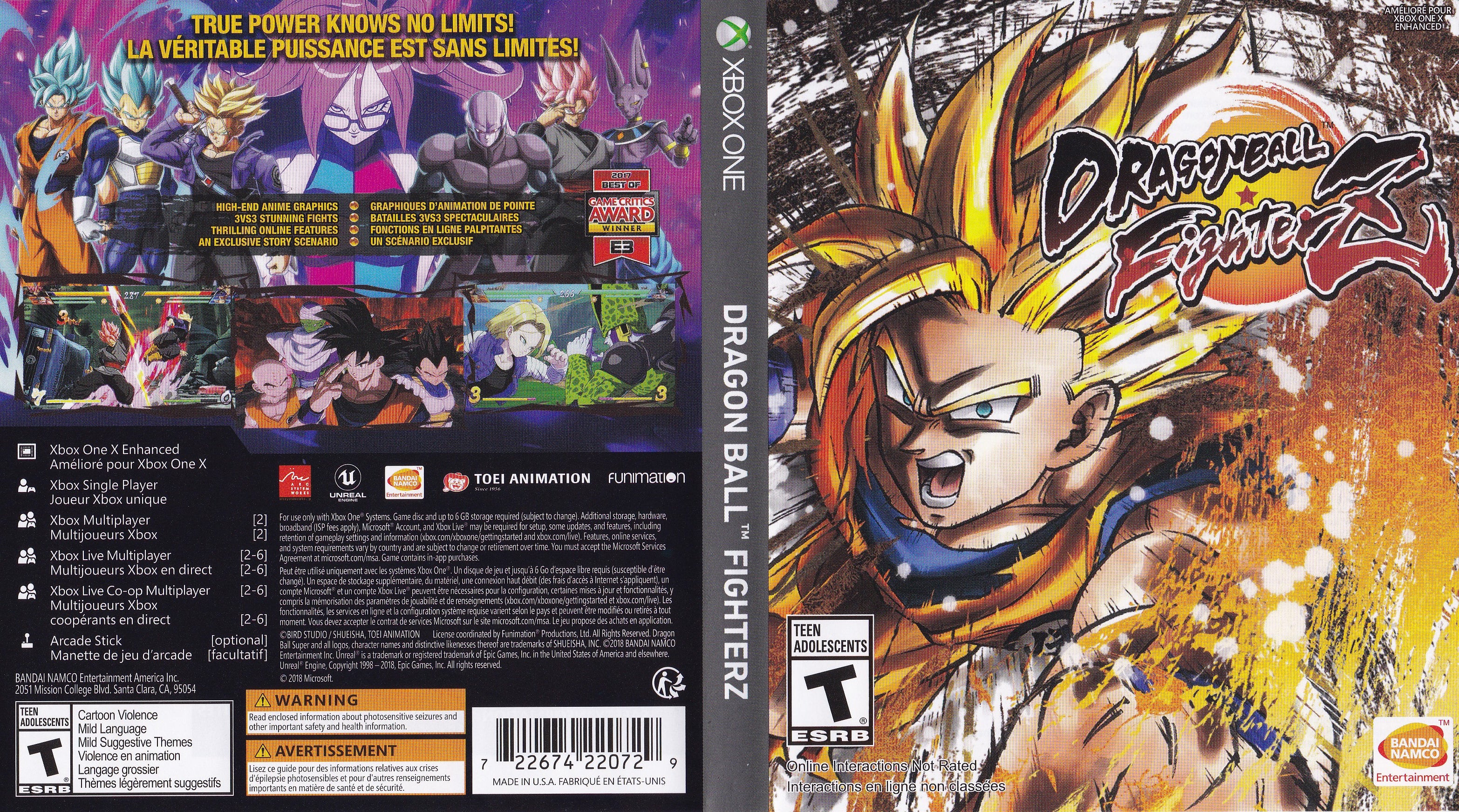  Dragon Ball FighterZ (Xbox One) : Video Games