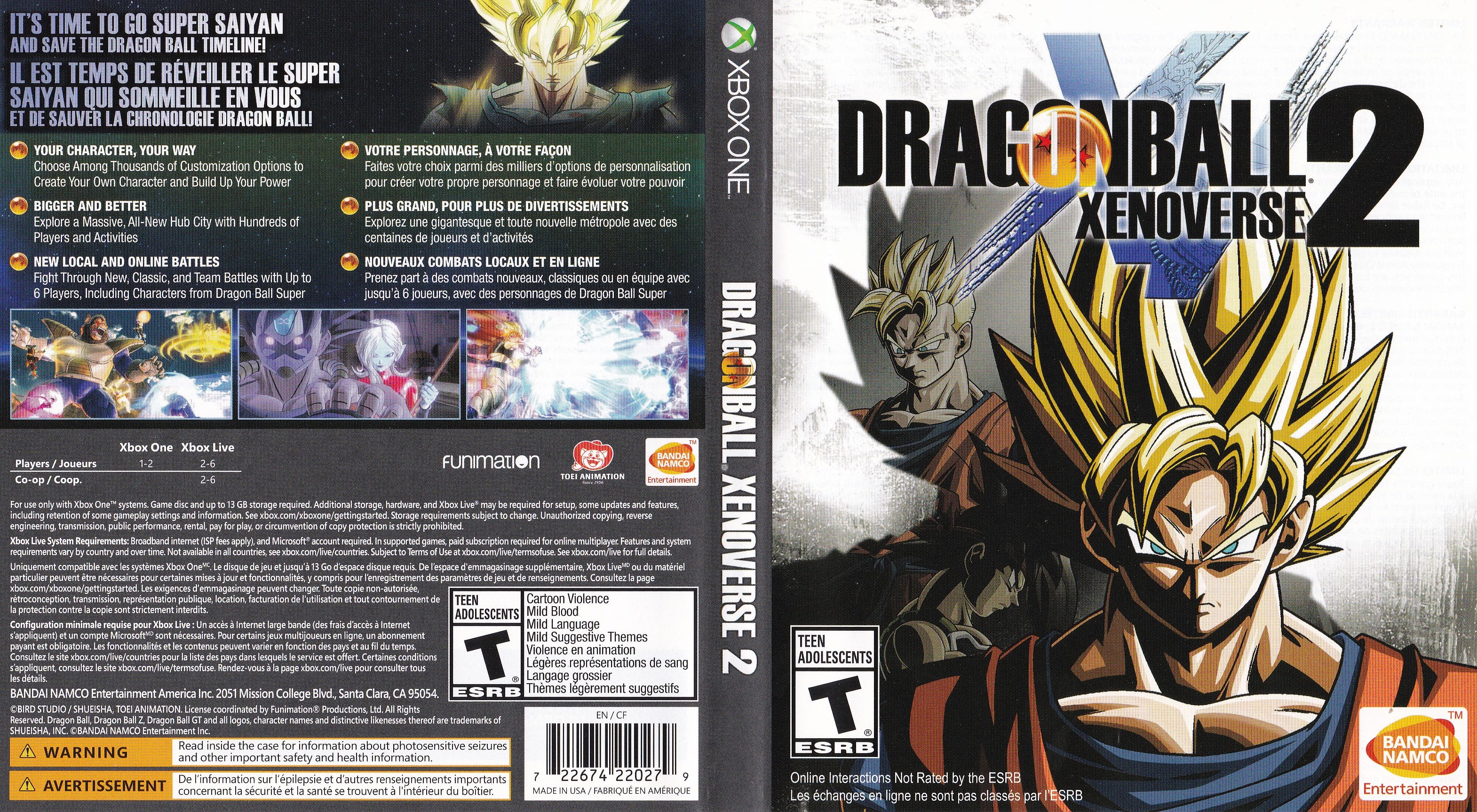  Dragon Ball Xenoverse - Xbox 360 : Bandai Namco Games
