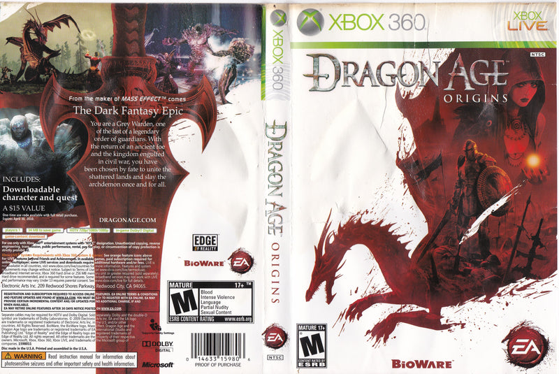 Brand new Dragon Age Origins Awakening Import Japan Xbox 360